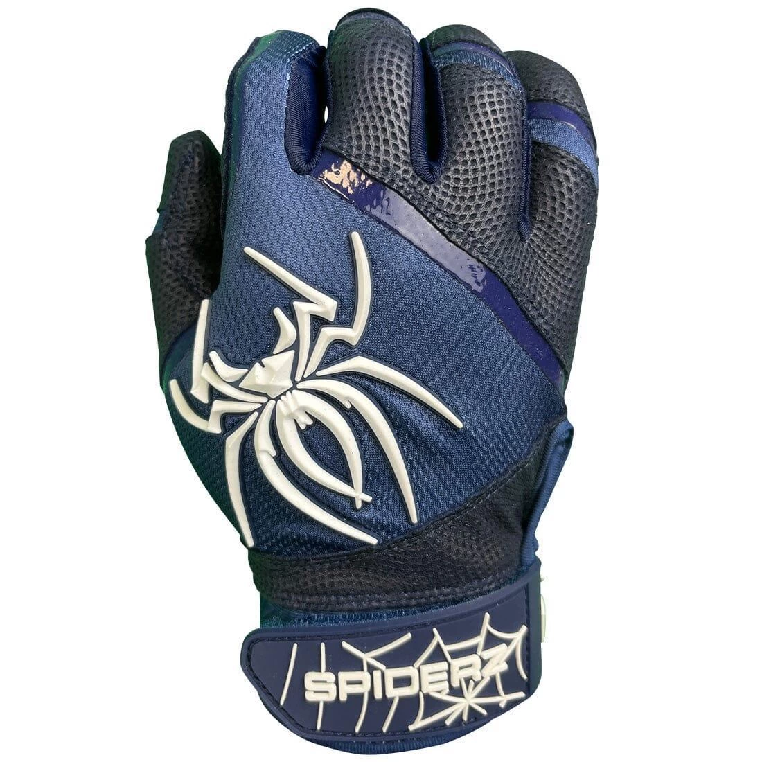 2023 Spiderz Pro Model Batting Gloves: Navy Blue/White 4 2023 Spiderz Pro Model Batting Gloves: Navy Blue/White - Image 2