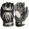 2023 Spiderz HYBRID Batting Gloves: Black/White -Baseball Discounts Shop 22BlackWhite