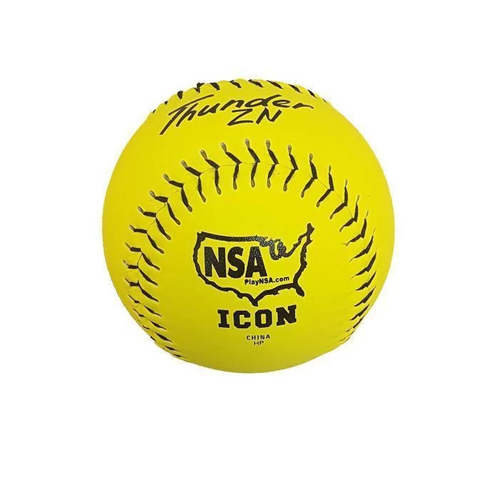 Dudley Thunder ZN HYCON ICON NSA 12" Slowpitch Softballs (DOZEN): 4E199Y 4 Dudley Thunder ZN HYCON ICON NSA 12" Slowpitch Softballs (DOZEN): 4E199Y - Image 2