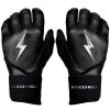 Bruce Bolt PREMIUM PRO Chrome Series Long Cuff Batting Gloves: Black -Baseball Discounts Shop BLACKLONG
