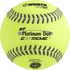 Worth Platinum Dot EXTREME Batting Practice Softballs: BPX12U 1 Worth Platinum Dot EXTREME Batting Practice Softballs: BPX12U -Baseball Discounts Shop BPX12U