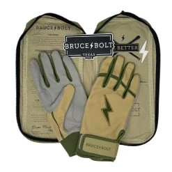 Bruce Bolt Premium Pro Military Series Short Cuff Batting Gloves: Beige -Baseball Discounts Shop IMG 0887