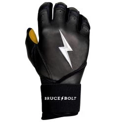 Bruce Bolt PREMIUM PRO Long Cuff Batting Gloves: Black -Baseball Discounts Shop LC BLKG RIGHT