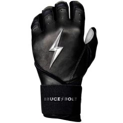 Bruce Bolt PREMIUM PRO Chrome Series Long Cuff Batting Gloves: Black 13 Bruce Bolt PREMIUM PRO Chrome Series Long Cuff Batting Gloves: Black -Baseball Discounts Shop LC CHRB LEFT