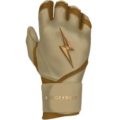 Bruce Bolt PREMIUM PRO Gold Series Batting Gloves: Long Cuff -Baseball Discounts Shop LC GLD RIGHT