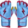 Bruce Bolt PREMIUM PRO BADER Series Long Cuff Batting Gloves: Baby Blue