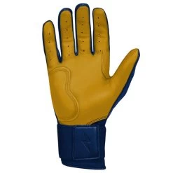 Bruce Bolt PREMIUM PRO Long Cuff Batting Gloves: Navy -Baseball Discounts Shop LC NVYG PALM