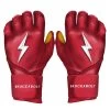 Bruce Bolt PREMIUM PRO Long Cuff Batting Gloves: Red