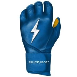 Bruce Bolt PREMIUM PRO Long Cuff Batting Gloves: Royal -Baseball Discounts Shop LC ROYG LEFT