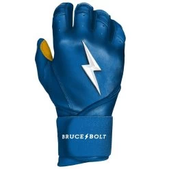 Bruce Bolt PREMIUM PRO Long Cuff Batting Gloves: Royal -Baseball Discounts Shop LC ROYG RIGHT