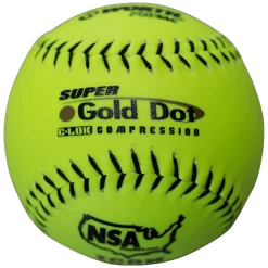 Worth 12" Super Gold Dot NSA Slowpitch Softballs 44/400 (Dozen): NI12SY