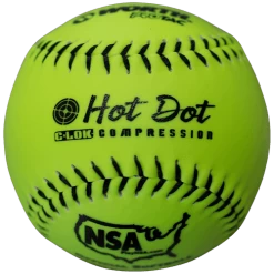 Worth 11" Hot Dot NSA Slowpitch Softballs 52/275 (Dozen): NO11SY
