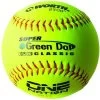 Worth 11" One Nation Green Dot Slowpitch Softballs (Dozen): ON11CY -Baseball Discounts Shop ON11CY 1