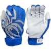 2022 Spiderz PRIZM Batting Gloves: Royal Blue/Silver