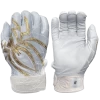 2022 Spiderz PRIZM Batting Gloves: White/Gold