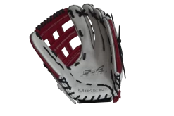Miken Pro Series 13.5″ Slow Pitch Fielding Glove – White/Scarlet/Navy: PRO135WSN -Baseball Discounts Shop PRO135WSN FRONT 52f0eec0 b474 43b5 97ee 16036864fd5f