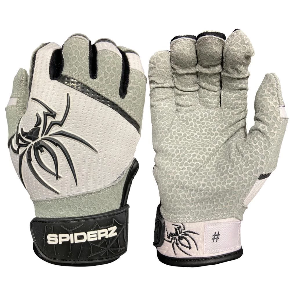 2022 Spiderz PRO Model Batting Gloves: White/Black 3 2022 Spiderz PRO Model Batting Gloves: White/Black