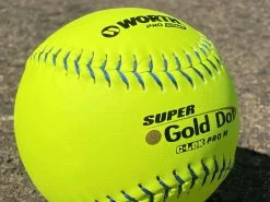 Worth 12" Super Gold Dot PRO M USSSA Slowpitch Softballs (Dozen): UM12CY -Baseball Discounts Shop PhotoMar11 121056PM