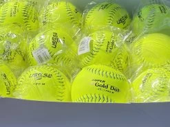 Worth 12" Super Gold Dot PRO M USSSA Slowpitch Softballs (Dozen): UM12CY -Baseball Discounts Shop PhotoMar11 121104PM