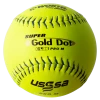 Worth 12" Super Gold Dot PRO M USSSA Slowpitch Softballs (Dozen): UM12CY -Baseball Discounts Shop ProMBallcopy