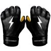 Bruce Bolt PREMIUM PRO Short Cuff Batting Gloves: Black -Baseball Discounts Shop SC BLKG HERO
