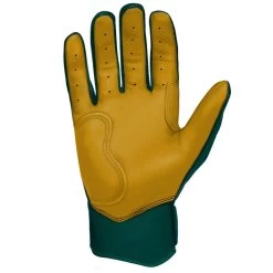 Bruce Bolt PREMIUM PRO Short Cuff Batting Gloves: GREEN -Baseball Discounts Shop SC GRNG PALM