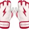 Bruce Bolt PREMIUM PRO BADER Series Short Cuff Batting Gloves: White 2 Bruce Bolt PREMIUM PRO BADER Series Short Cuff Batting Gloves: White -Baseball Discounts Shop SC HBW HERO