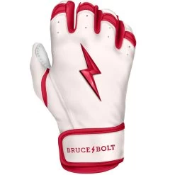 Bruce Bolt PREMIUM PRO BADER Series Short Cuff Batting Gloves: White 10 Bruce Bolt PREMIUM PRO BADER Series Short Cuff Batting Gloves: White -Baseball Discounts Shop SC HBW RIGHT