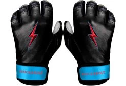 Bruce Bolt PREMIUM PRO BRINSON Series Short Cuff Batting Gloves: Black