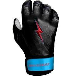 Bruce Bolt PREMIUM PRO BRINSON Series Short Cuff Batting Gloves: Black -Baseball Discounts Shop SC LBB RIGHT
