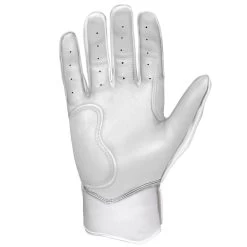 Bruce Bolt PREMIUM PRO BRINSON Series Short Cuff Batting Gloves: White -Baseball Discounts Shop SC LBW PALM