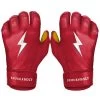 Bruce Bolt PREMIUM PRO Short Cuff Batting Gloves: Red 1 Bruce Bolt PREMIUM PRO Short Cuff Batting Gloves: Red -Baseball Discounts Shop SC REDG HERO