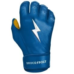Bruce Bolt PREMIUM PRO Short Cuff Batting Gloves: Royal -Baseball Discounts Shop SC ROYG RIGHT