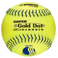 Worth 12" USSSA Super Gold Dot Classic M Softballs (Dozen): UC12SY
