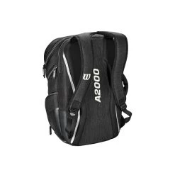 Wilson A2000 Players Backpack Bat Bag: WTA2000 21 Wilson A2000 Players Backpack Bat Bag: WTA2000 -Baseball Discounts Shop WTA20BPBL 3 Wilson A2000 Backpack Black Silver Back.png.cq5dam.web .1200.1200