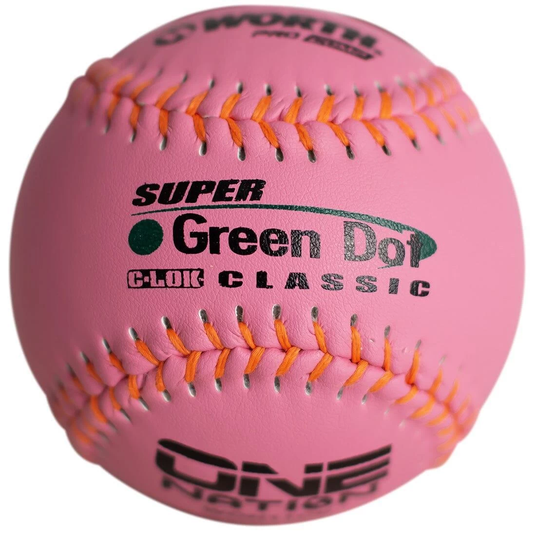 Worth Pink 11" One Nation Super Gold Dot Extreme 40/325 Slowpitch Softballs (One Dozen): WON11CP 3 Worth Pink 11" One Nation Super Gold Dot Extreme 40/325 Slowpitch Softballs (One Dozen): WON11CP