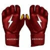 Bruce Bolt PREMIUM PRO Long Cuff Batting Gloves: Maroon