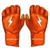 Bruce Bolt PREMIUM PRO Long Cuff Batting Gloves: Orange