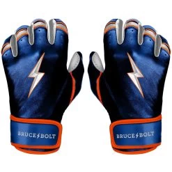 Bruce Bolt PREMIUM PRO NIMMO Short Cuff Batting Gloves: Blue