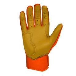 Bruce Bolt PREMIUM PRO Short Cuff Batting Gloves: Orange -Baseball Discounts Shop premium pro short cuff batting gloves orange brucebolt 164912