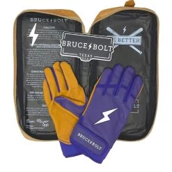 Bruce Bolt PREMIUM PRO Short Cuff Batting Gloves: Purple -Baseball Discounts Shop premium pro short cuff batting gloves purple brucebolt 271484