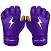 Bruce Bolt PREMIUM PRO Short Cuff Batting Gloves: Purple -Baseball Discounts Shop premium pro short cuff batting gloves purple brucebolt 588698