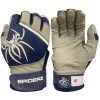 2022 Spiderz PRO Model Batting Gloves: Navy Blue/White